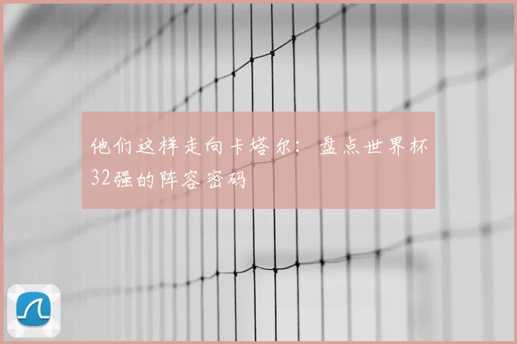 他们这样走向卡塔尔：盘点世界杯32强的阵容密码